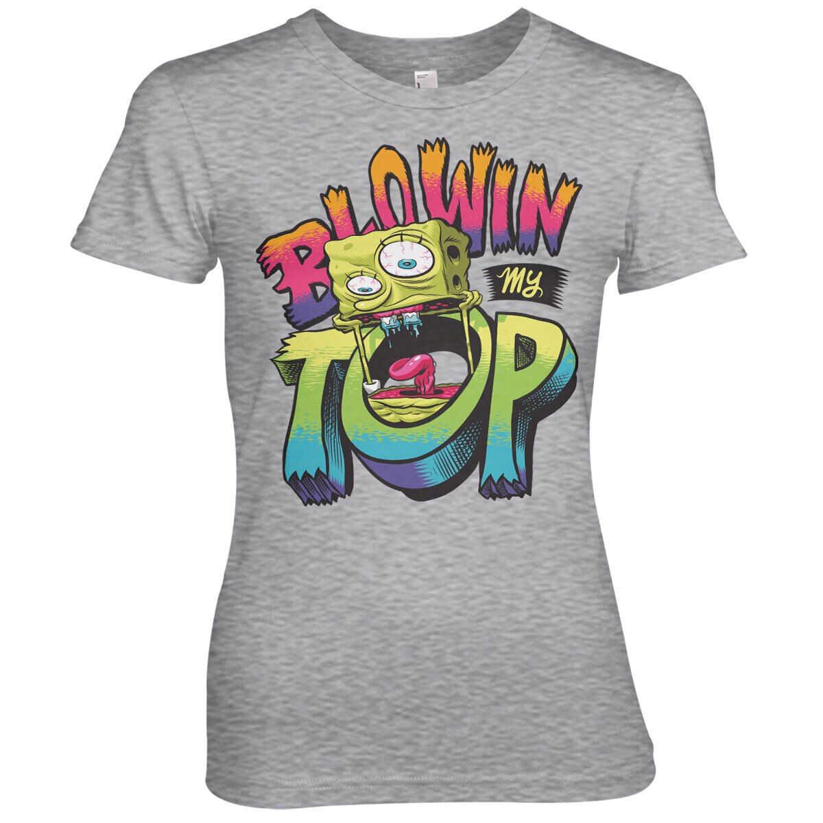 Bob l'éponge - SpongeBob Blowin My Top Girly Tee – T-shirt femme