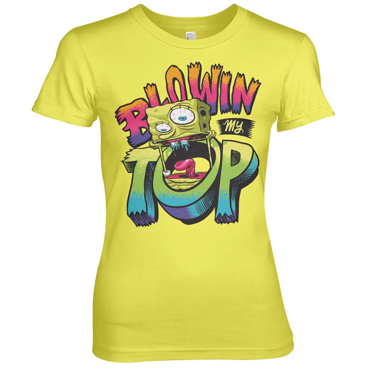 Bob l'éponge - SpongeBob Blowin My Top Girly Tee – T-shirt femme