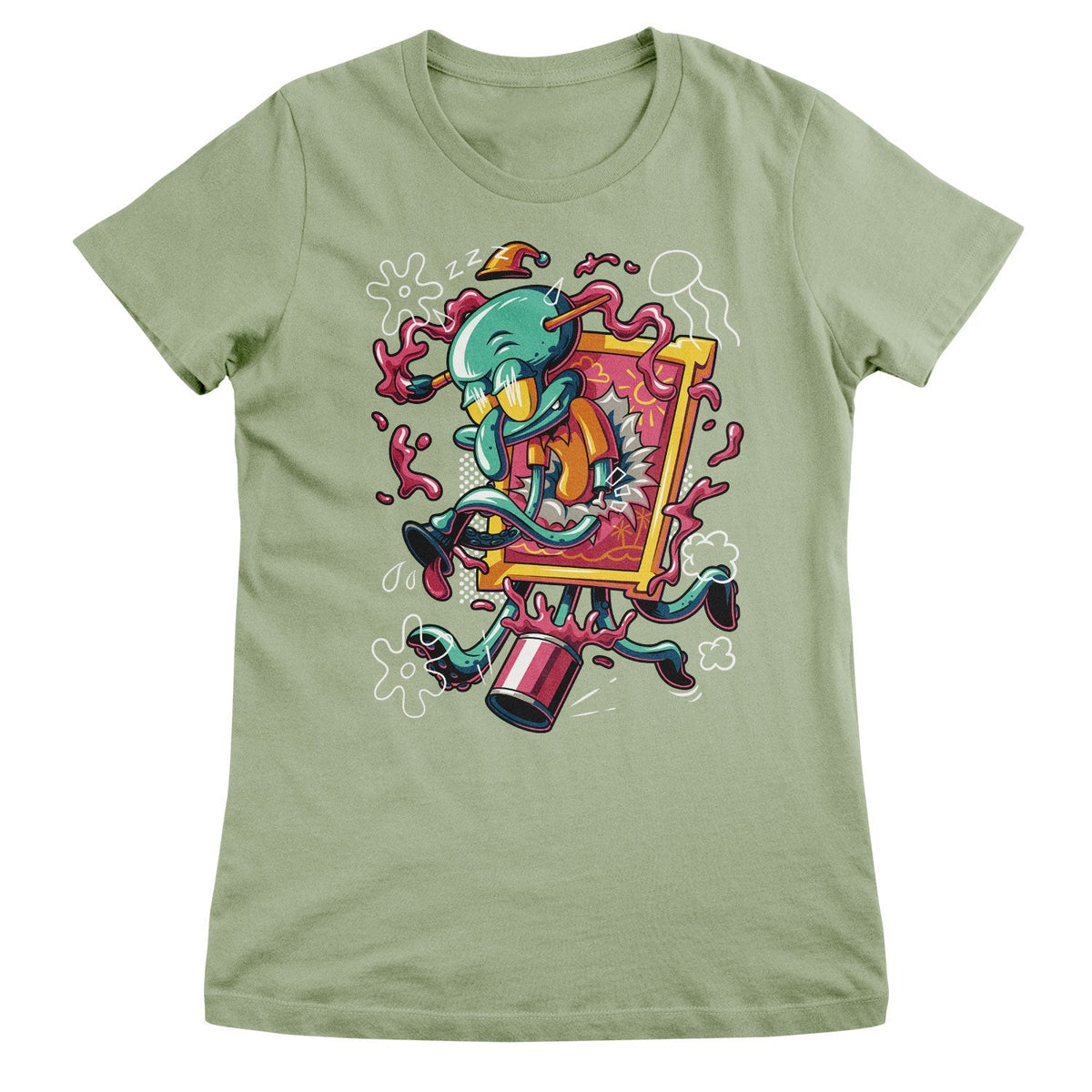 Bob l'éponge - Squidward Art Crash Girly Tee – T-shirt femme