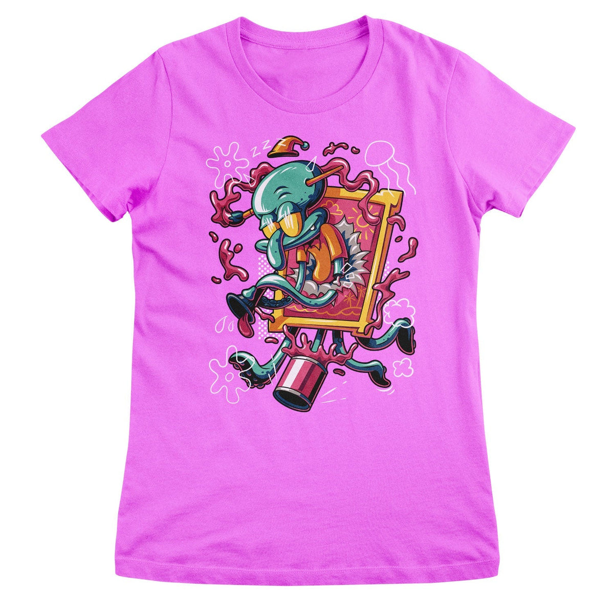 Bob l'éponge - Squidward Art Crash Girly Tee – T-shirt femme