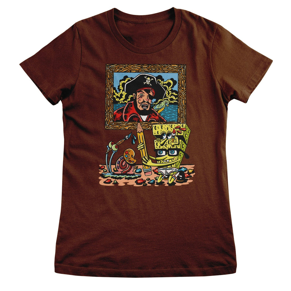 Bob l'éponge - Patchy The Pirate Girly Tee – T-shirt femme