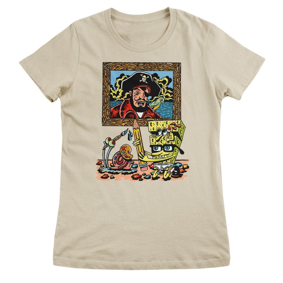 Bob l'éponge - Patchy The Pirate Girly Tee – T-shirt femme