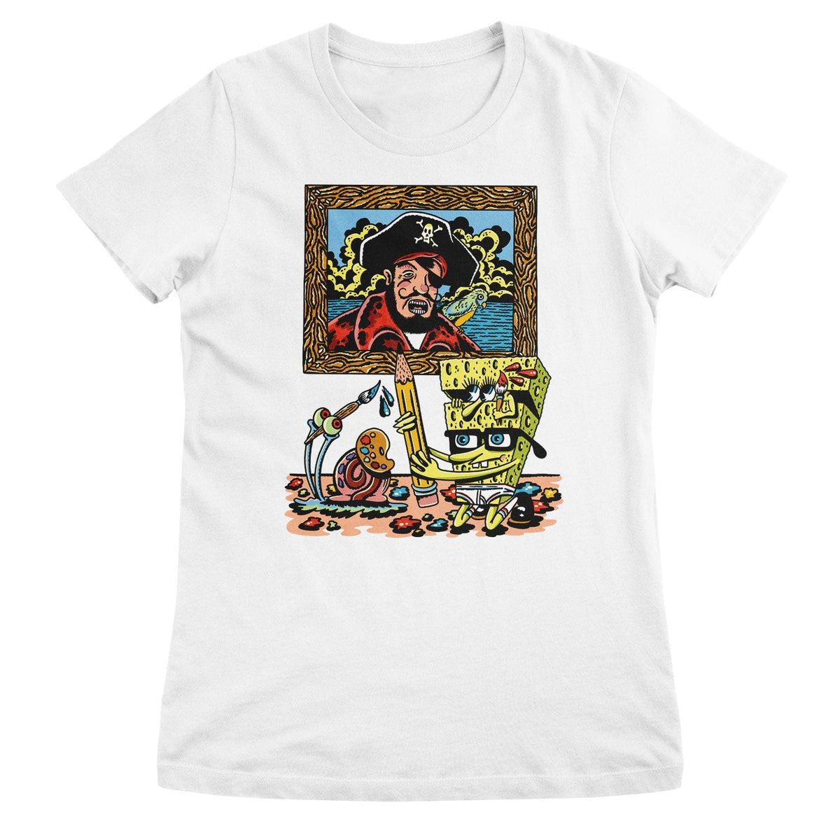 Bob l'éponge - Patchy The Pirate Girly Tee – T-shirt femme