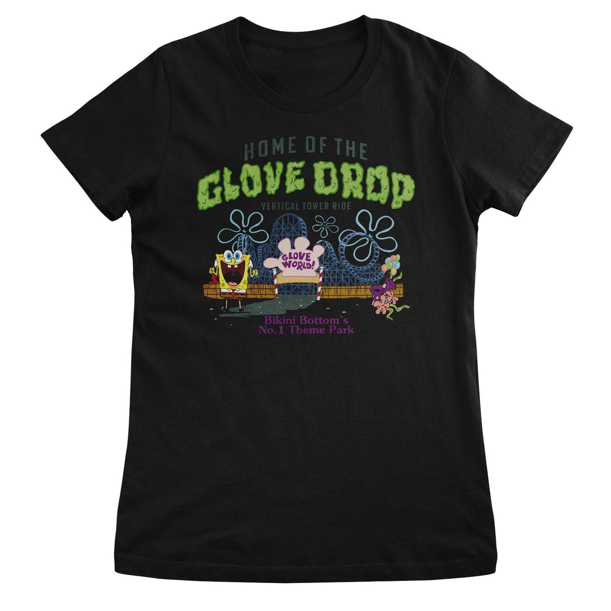 Bob l'éponge - Glove World Theme Park Girly Tee – T-shirt femme