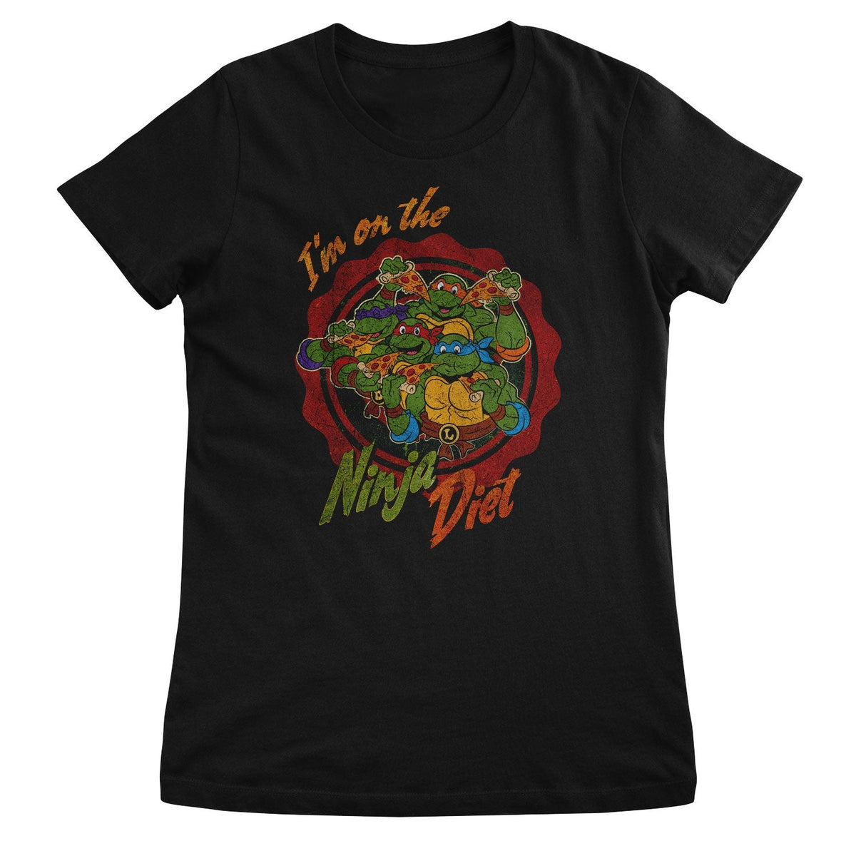 Les Tortues Ninja - On The Pizza Diet Girly Tee – T-shirt femme