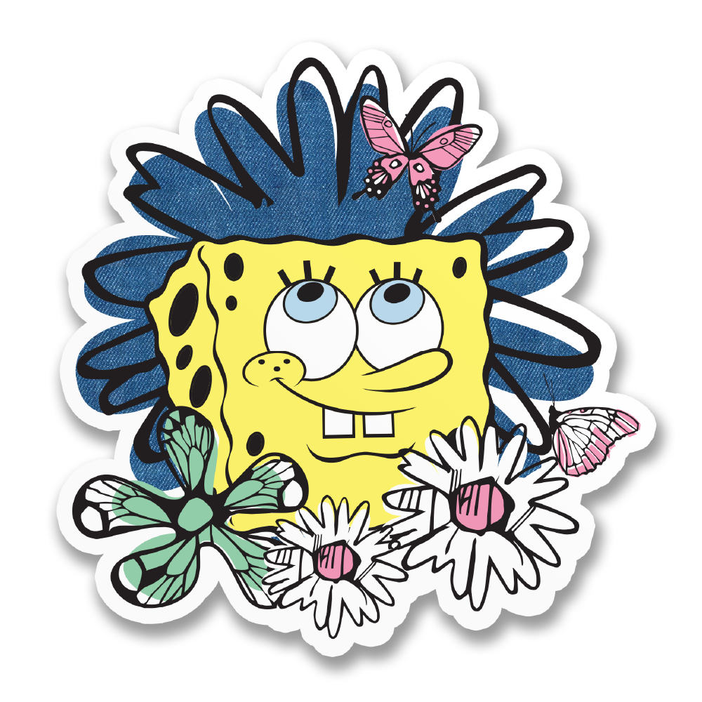 SpongeBob Squarepants (Bob l'éponge) Flower Sticker – Sticker