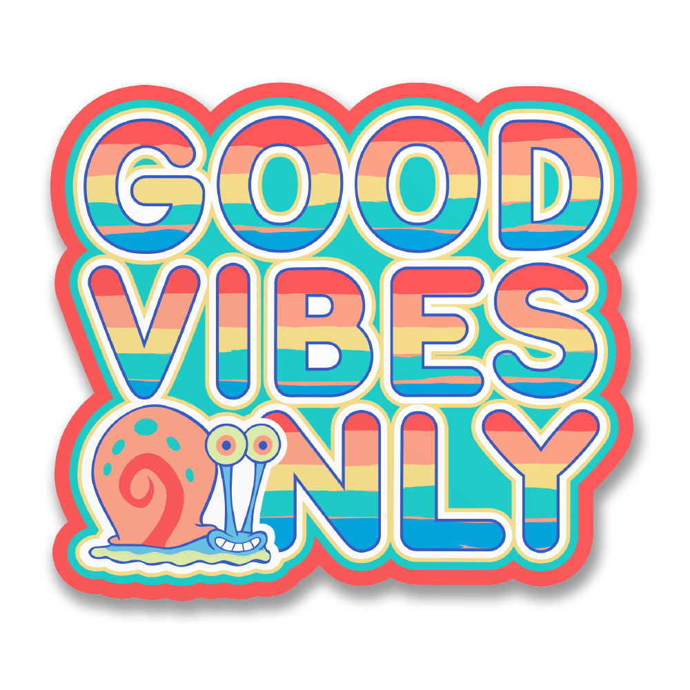 Bob l'éponge - Gary the Snail - Good Vibes Only Sticker – Sticker