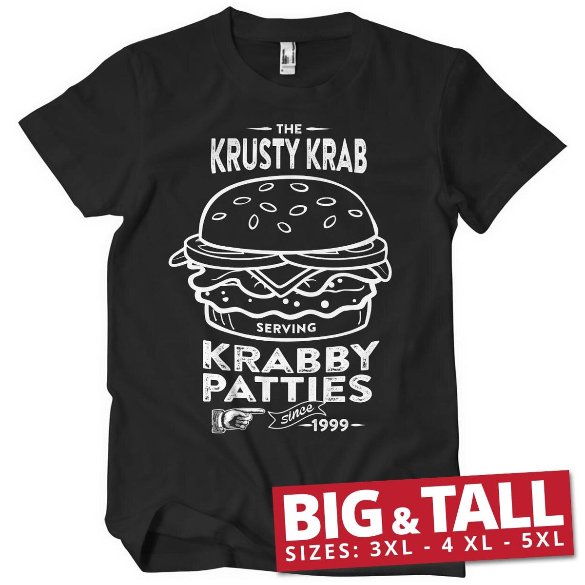 Bob l'éponge - The Krusty Krab Serving Krabby Patties Big & Tall T-Shirt – T-shirt grande taille