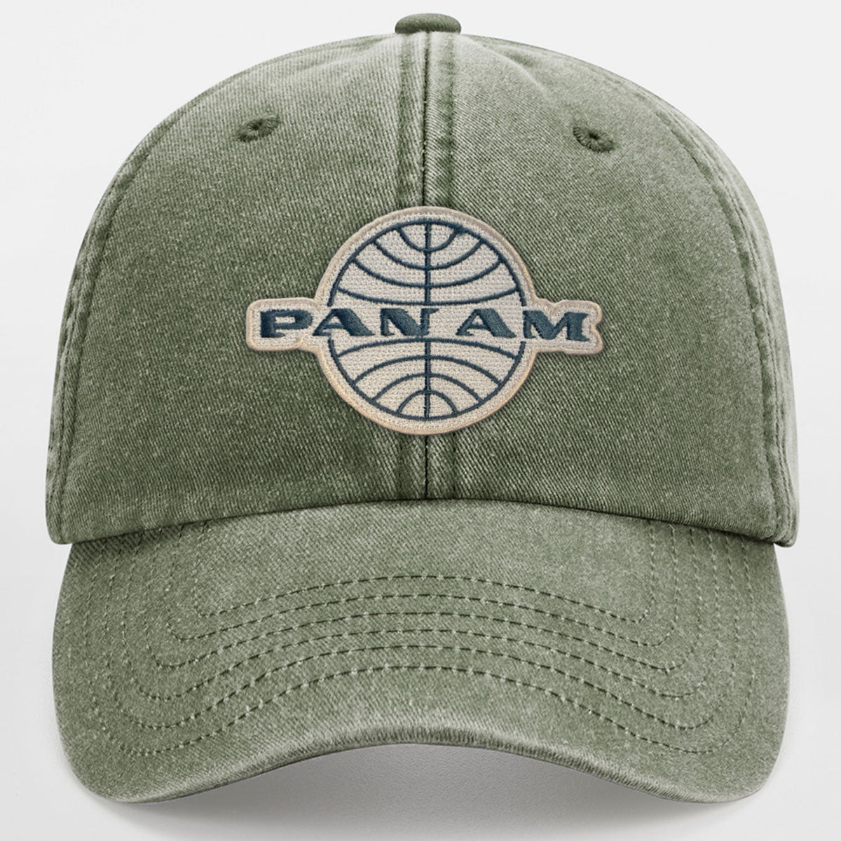 Pan-Am Retro Logo Patch Vintage Low Profile Cap – Casquette vintage profil bas