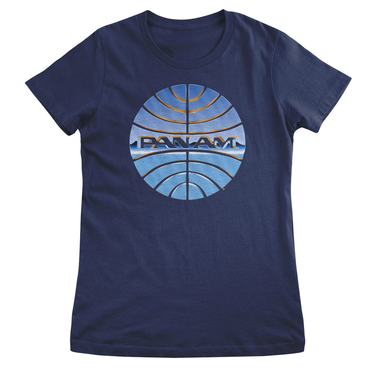 Pan-Am Chromed Globe Logo Girly Tee – T-shirt femme