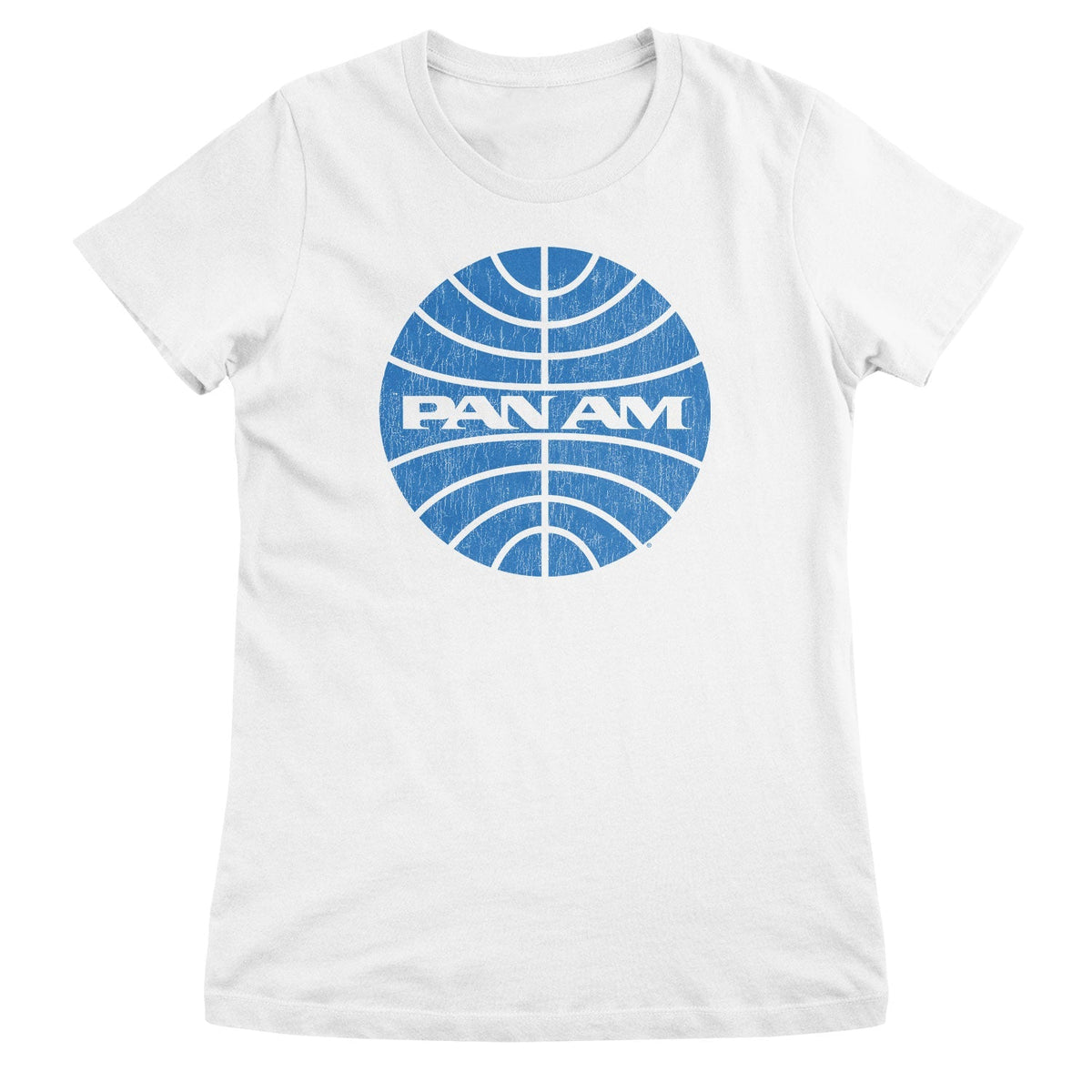 Pan-Am Washed Globe Logo Girly Tee – T-shirt femme