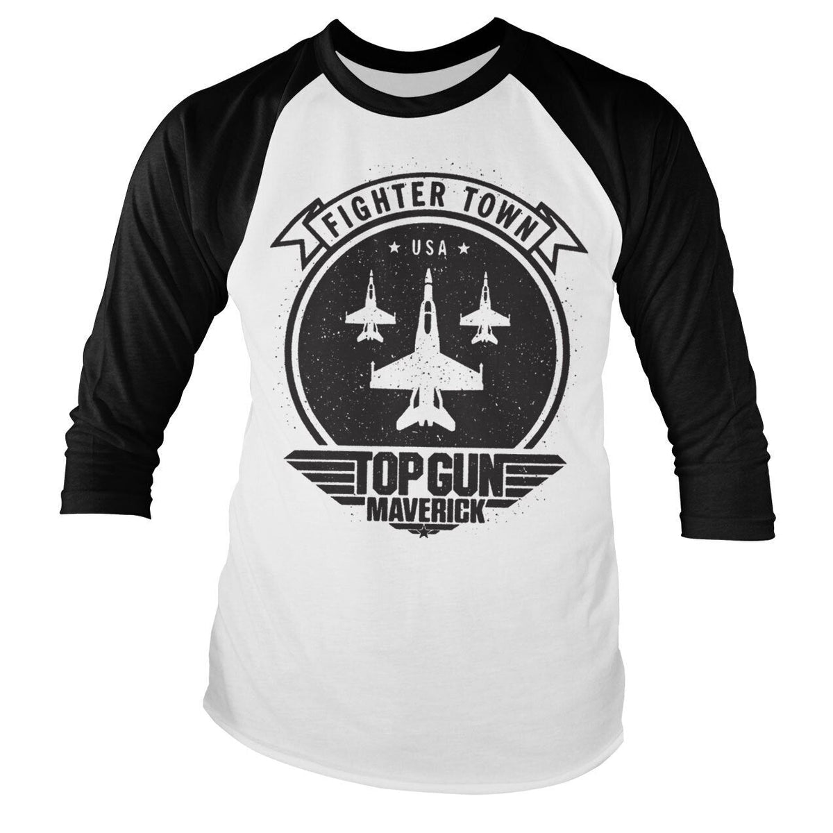 Top Gun Maverick Fighter Town Baseball Long Sleeve Tee – T-shirt baseball manches longues