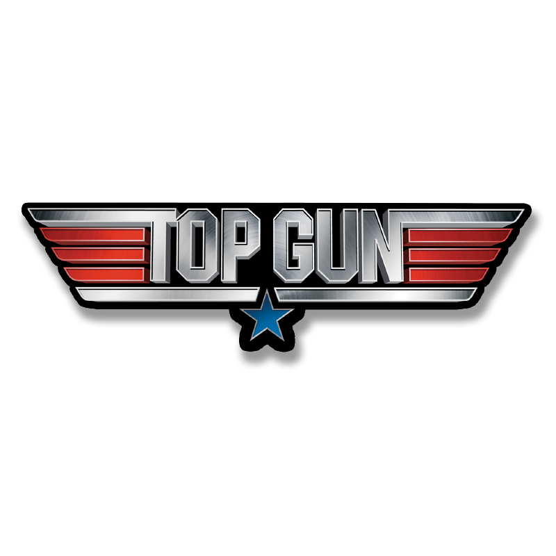 Top Gun Metal Logo Sticker – Sticker
