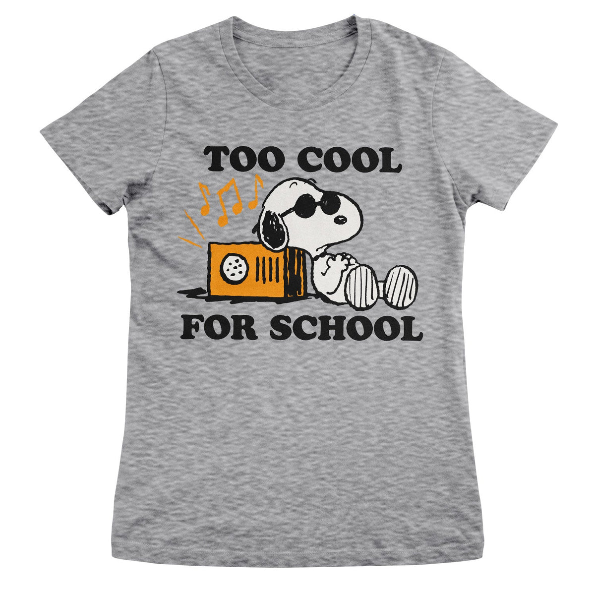 Snoopy - Too Cool For School Girly Tee – T-shirt femme