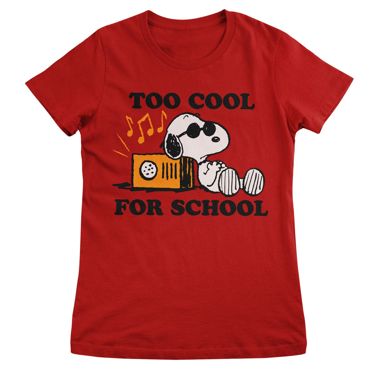 Snoopy - Too Cool For School Girly Tee – T-shirt femme