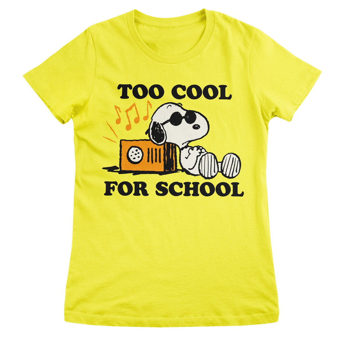 Snoopy - Too Cool For School Girly Tee – T-shirt femme