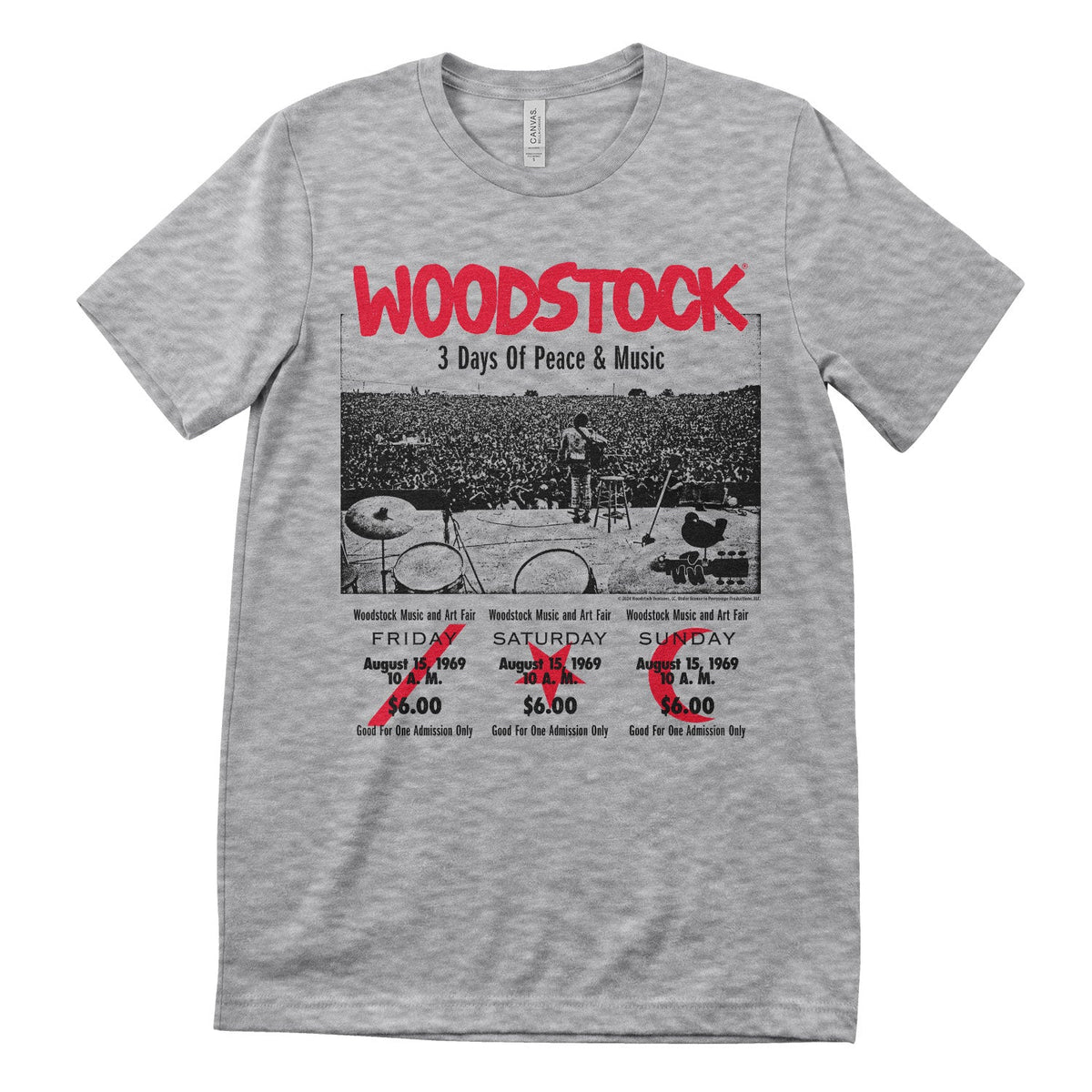 Woodstock - 3 Day Ticket T-Shirt – T-shirt