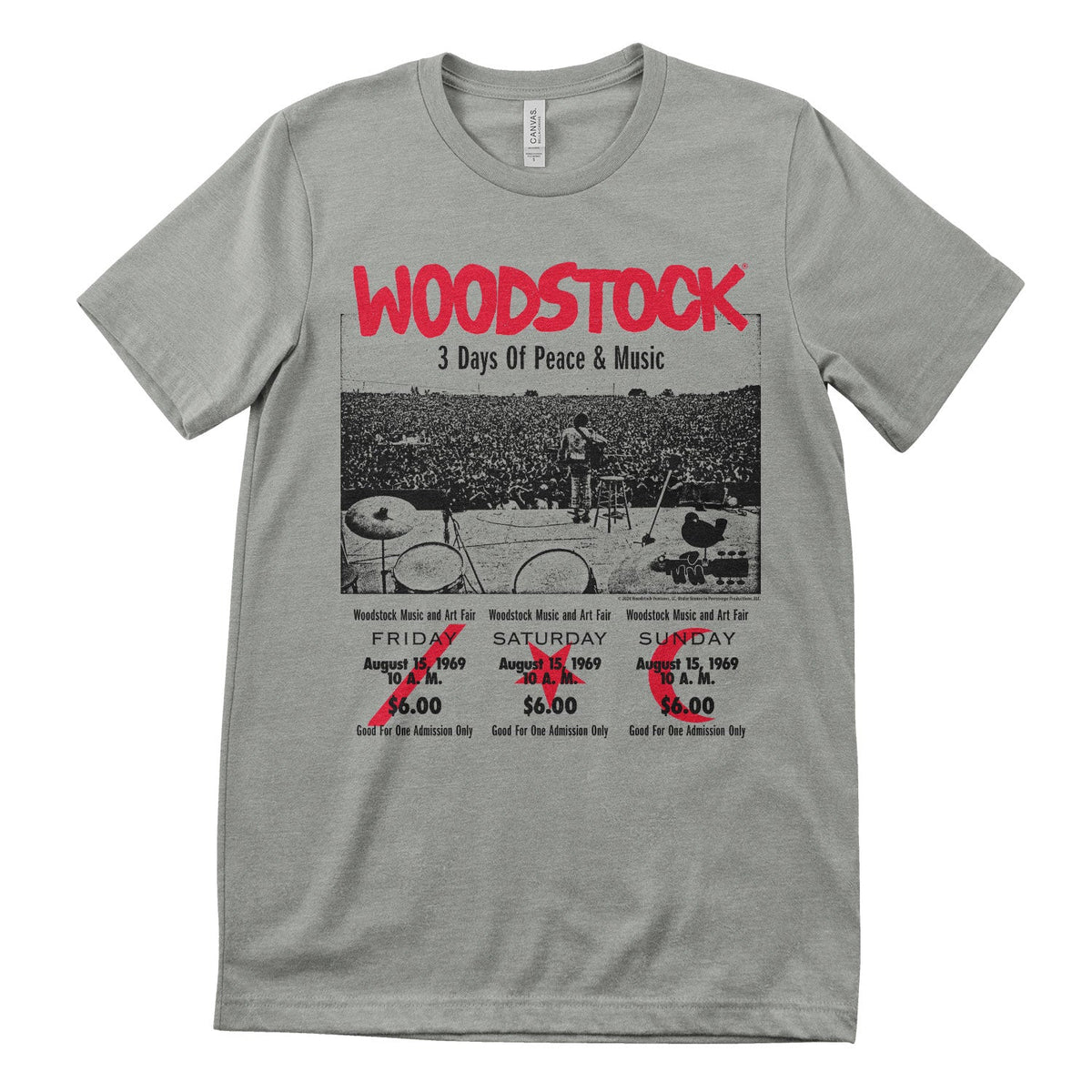 Woodstock - 3 Day Ticket T-Shirt – T-shirt