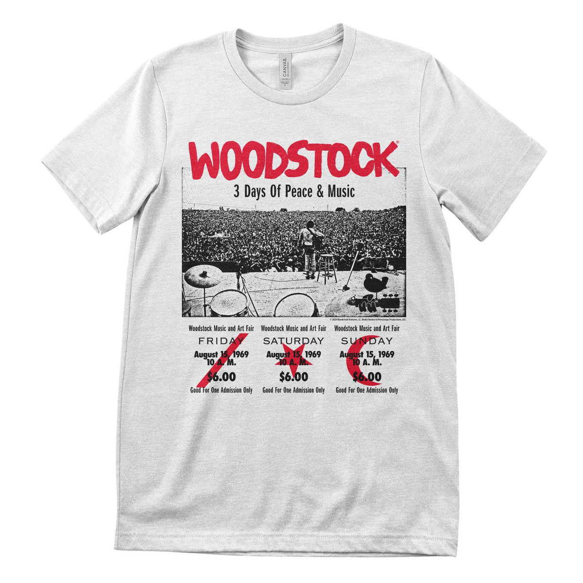 Woodstock - 3 Day Ticket T-Shirt – T-shirt
