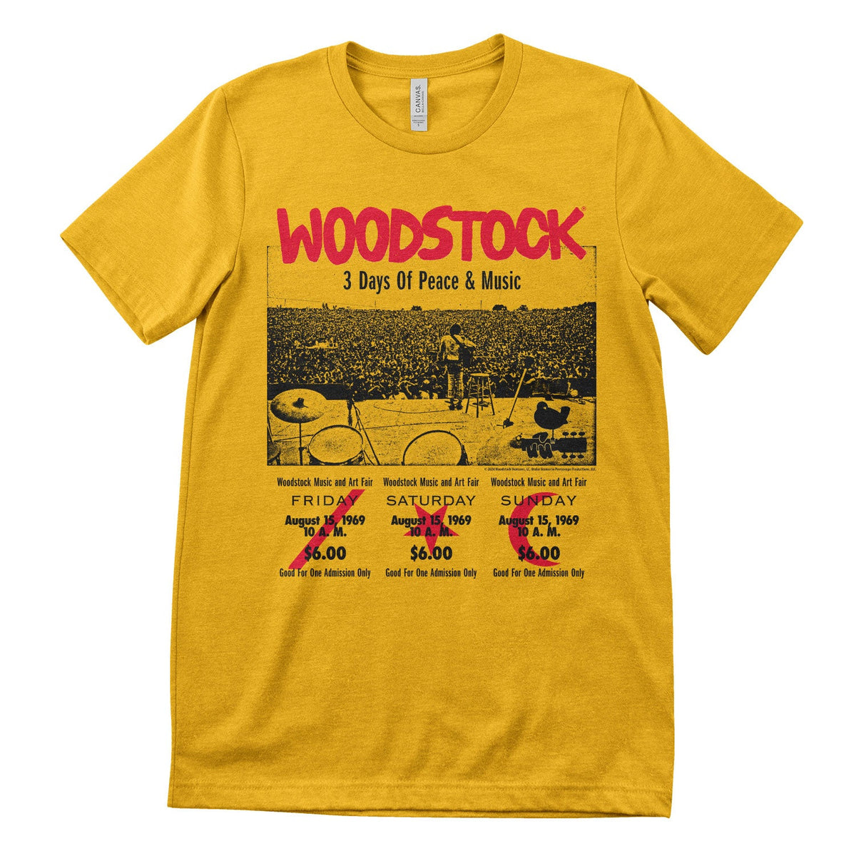 Woodstock - 3 Day Ticket T-Shirt – T-shirt