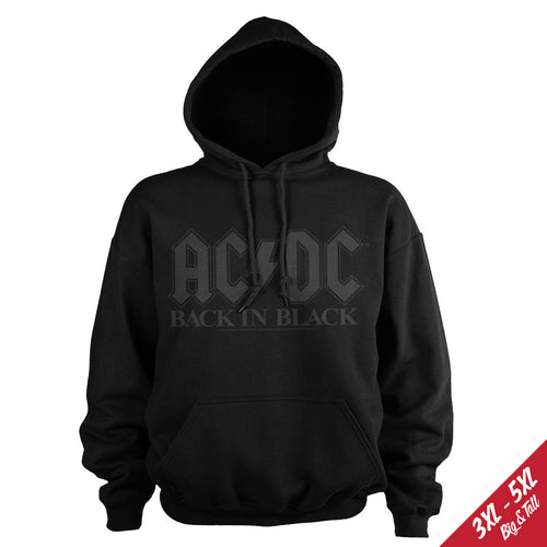 AC/DC Back In Black Big & Tall Hoodie – Sweat à capuche grande taille