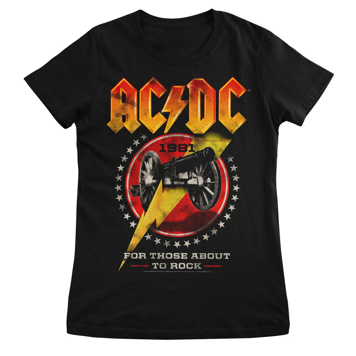 AC/DC - 1981 For Those About To Rock Girly Tee – T-shirt femme