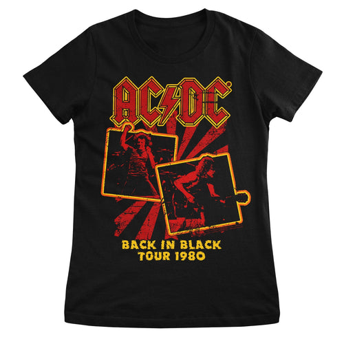 AC/DC - Back In Black Tour 1980 Girly Tee – T-shirt femme