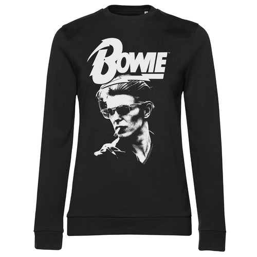 Bowie Smoking Portrait Girly Sweatshirt – Sweat femme