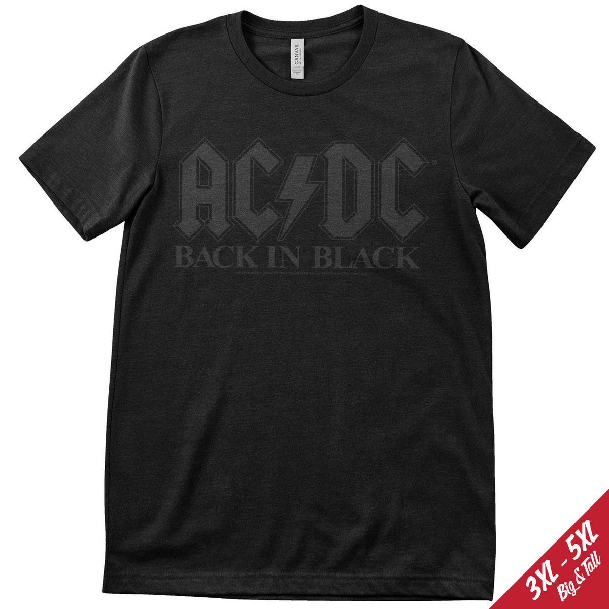AC/DC Back In Black Big & Tall T-Shirt – T-shirt grande taille