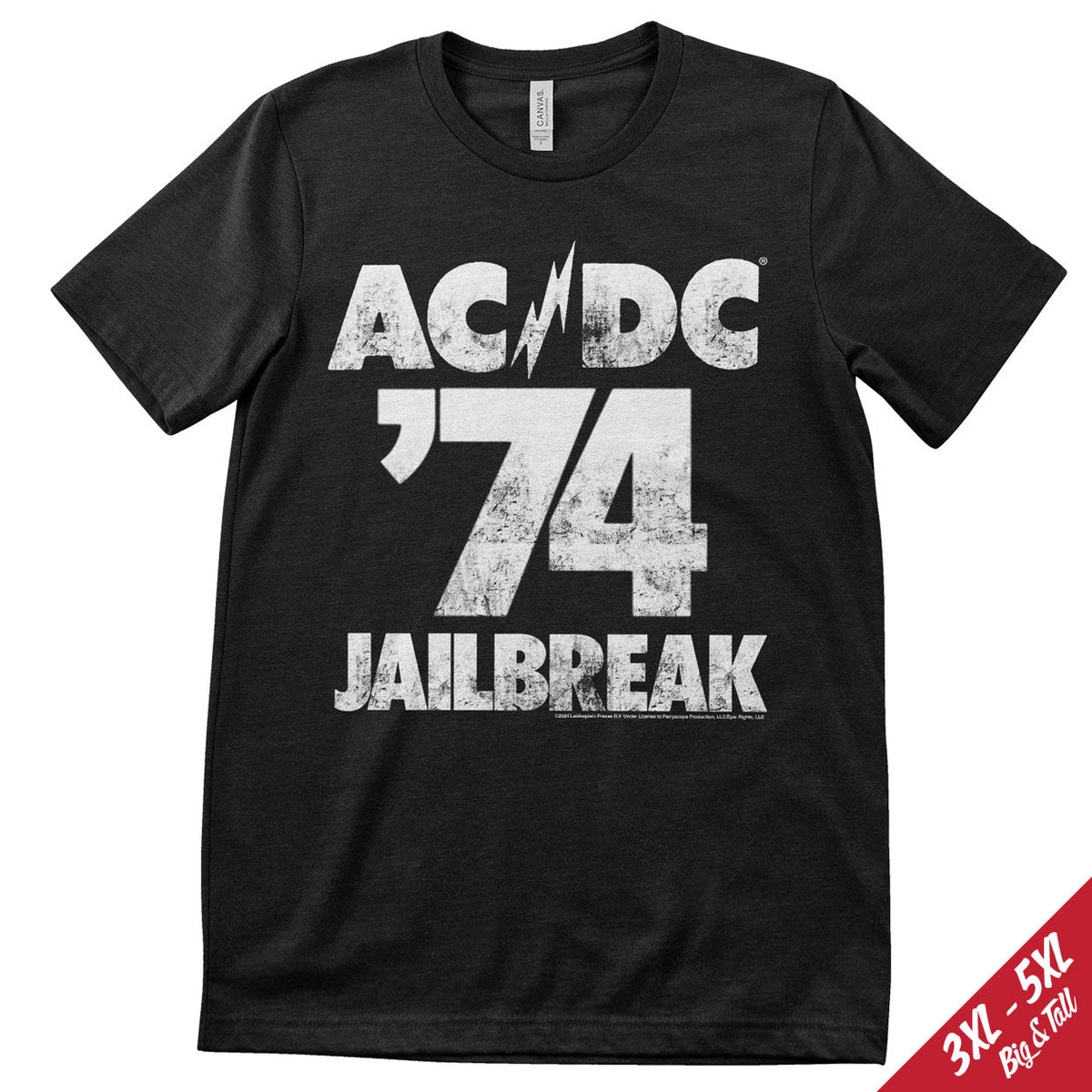 AC/DC ´74 Jailbreak Big & Tall T-Shirt – T-shirt grande taille