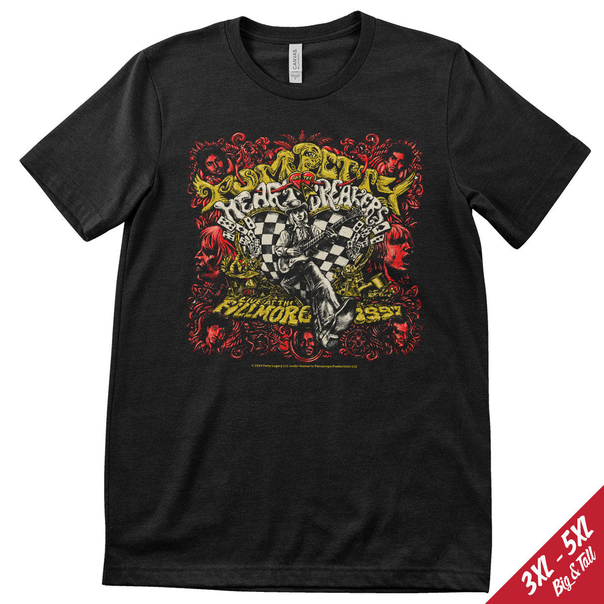 Top Petty - Live From The Filmore Big & Tall T-Shirt – T-shirt grande taille