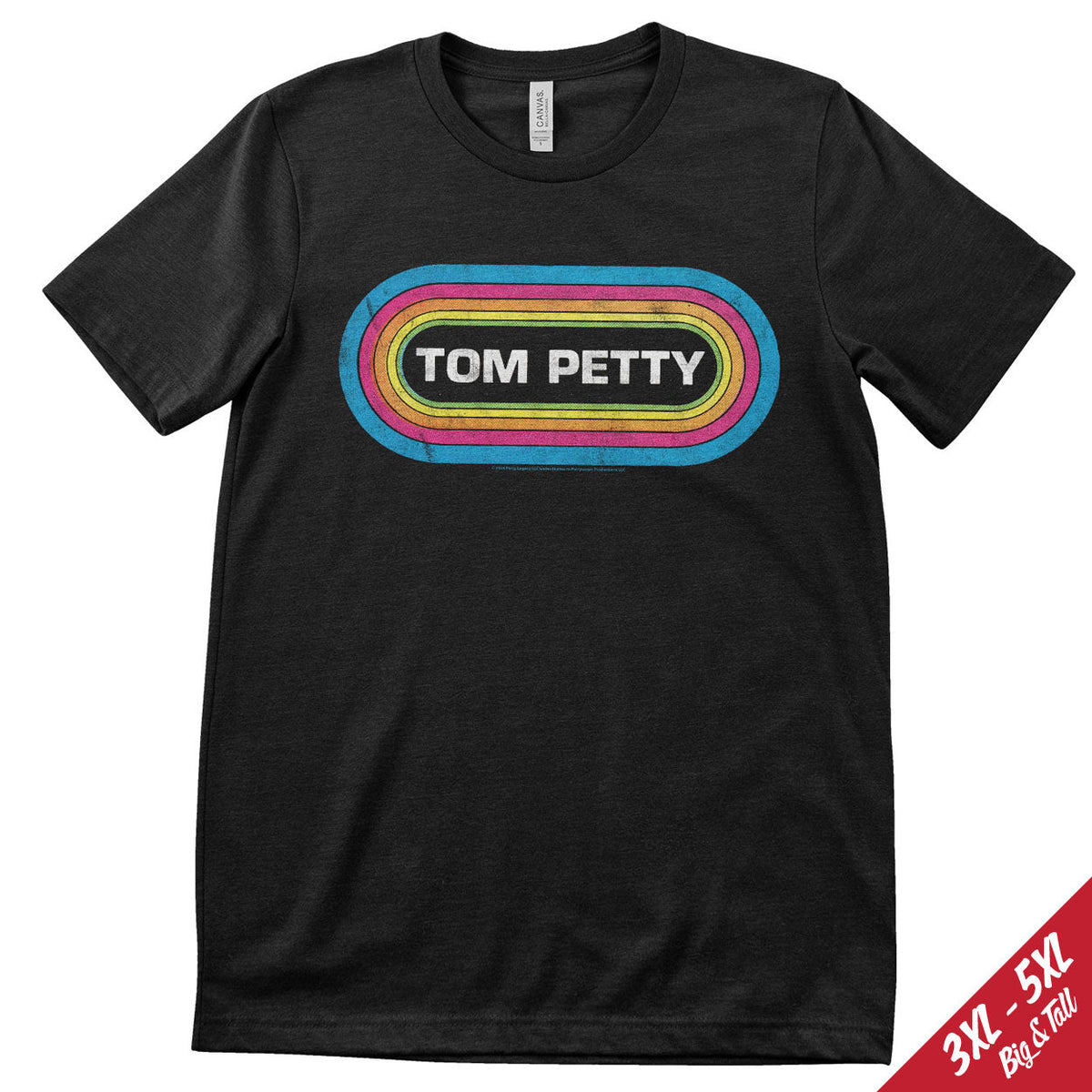 Tom Petty Retro Logo Big & Tall T-Shirt – T-shirt grande taille