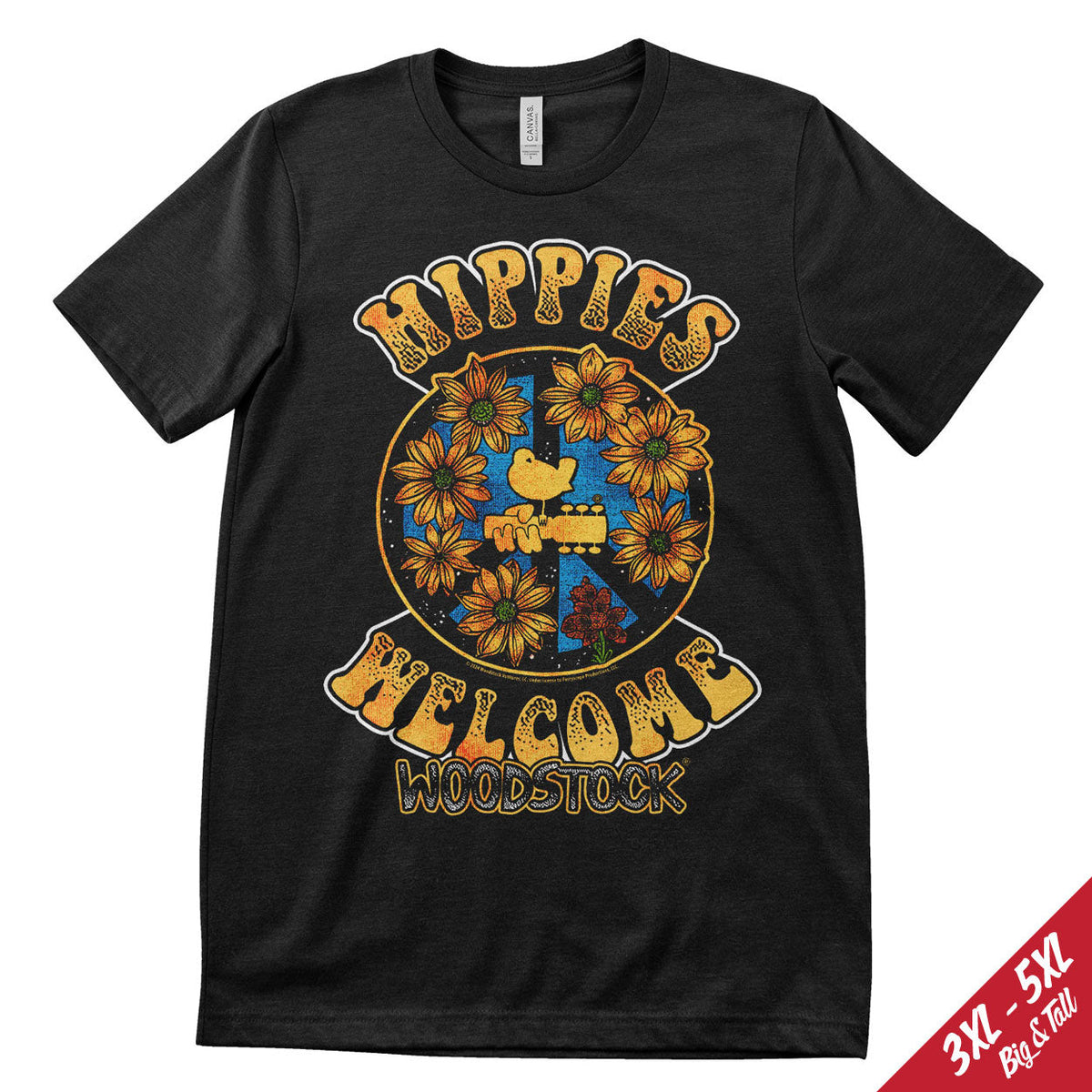 Hippies Welcome Big & Tall T-Shirt – T-shirt grande taille