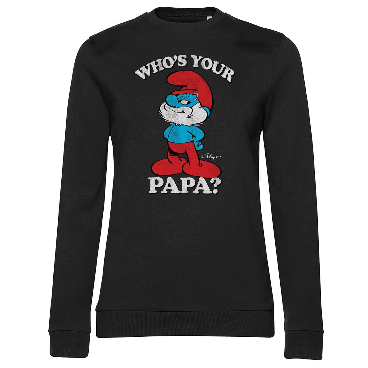 Les Schtroumpfs - Who's Your Papa? Girly Sweatshirt – Sweat femme