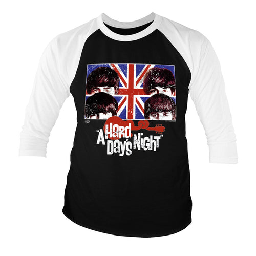 A Hard Days Night Baseball 3/4 Sleeve Tee – T-shirt baseball manches 3/4