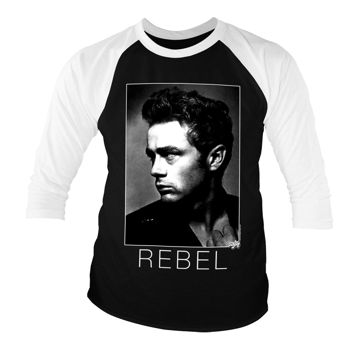 James Dean BW Rebel Baseball 3/4 Sleeve Tee – T-shirt baseball manches 3/4