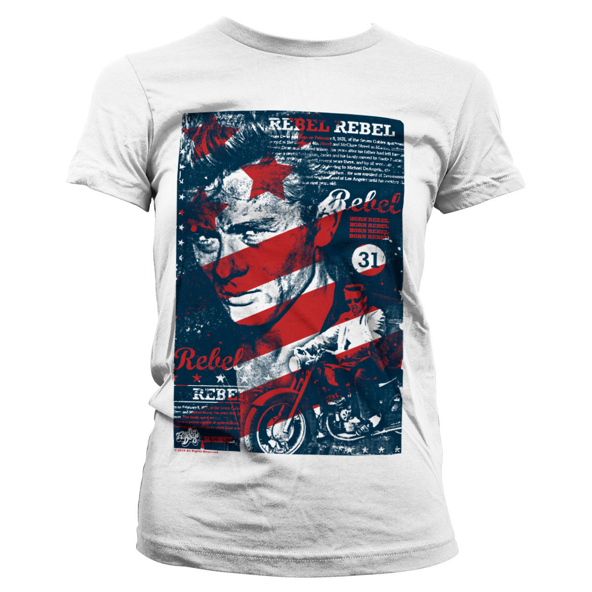 James Dean - Washed Poster Girly Tee – T-shirt femme