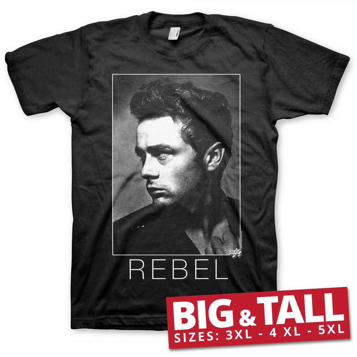 James Dean BW Rebel Big & Tall T-Shirt – T-shirt grande taille