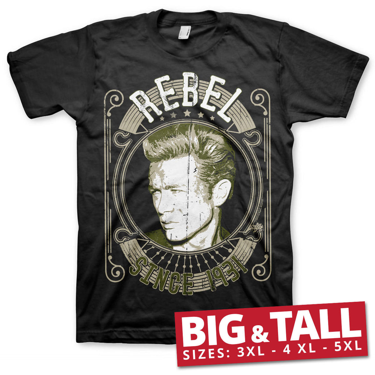 James Dean - Rebel Since 1931 Big & Tall T-Shirt – T-shirt grande taille