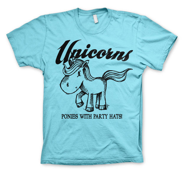 Unicorns - Ponies With Party Hats T-Shirt – T-shirt