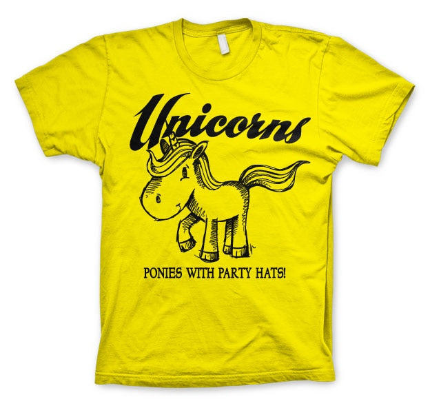Unicorns - Ponies With Party Hats T-Shirt – T-shirt