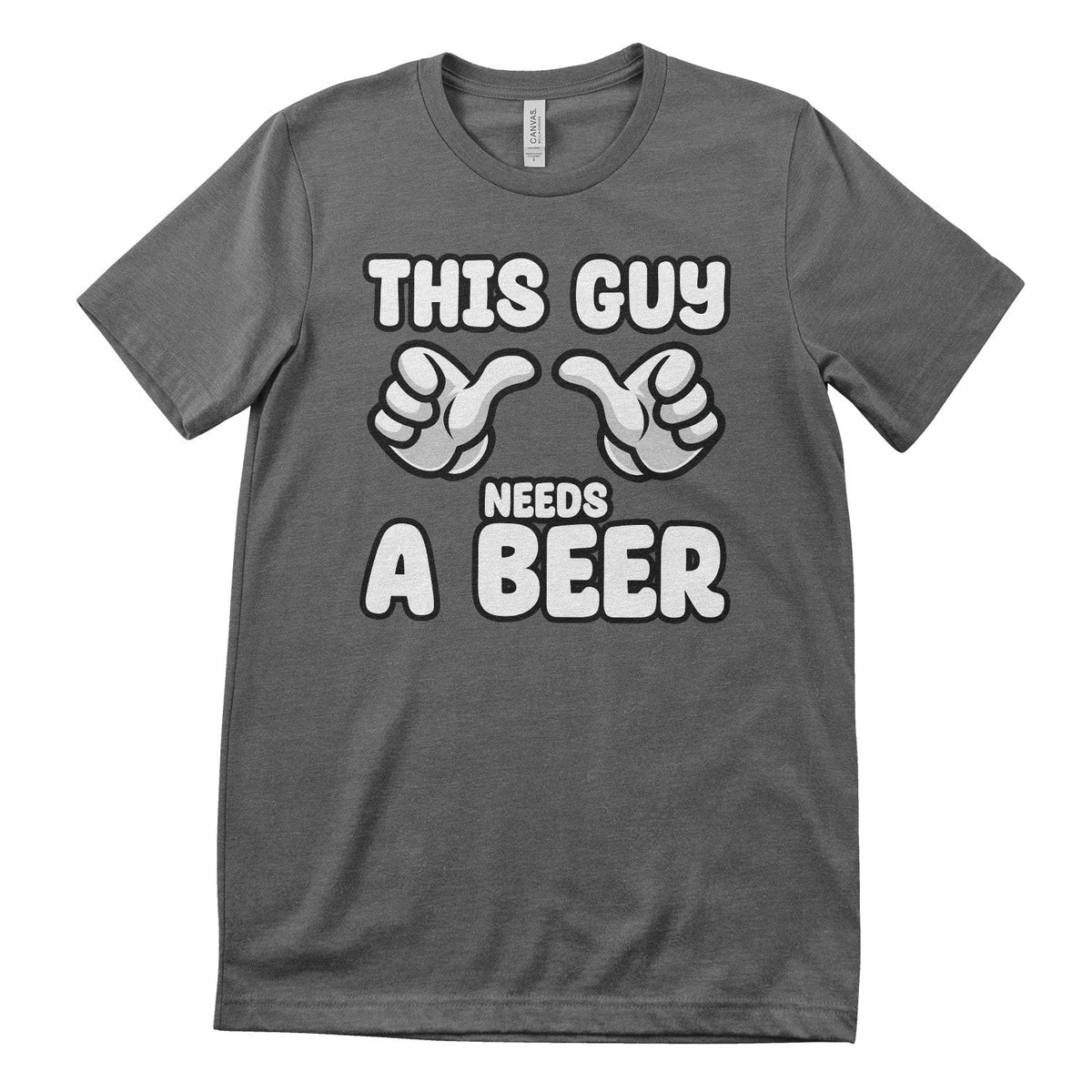 Cartoon Hands - This Guy Needs A Beer Tee – T-shirt