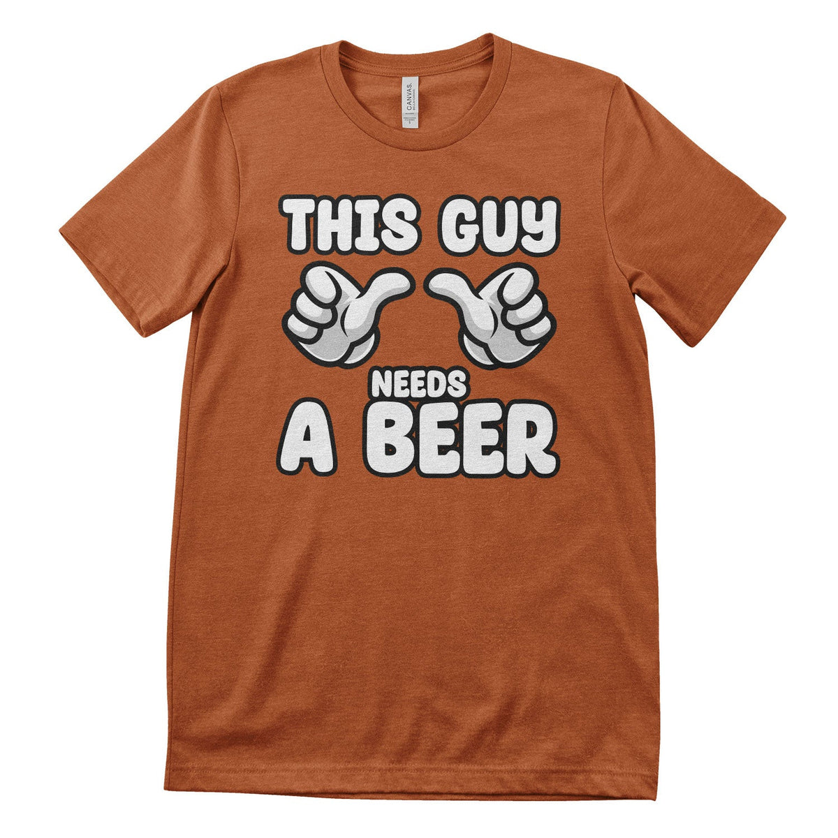 Cartoon Hands - This Guy Needs A Beer Tee – T-shirt