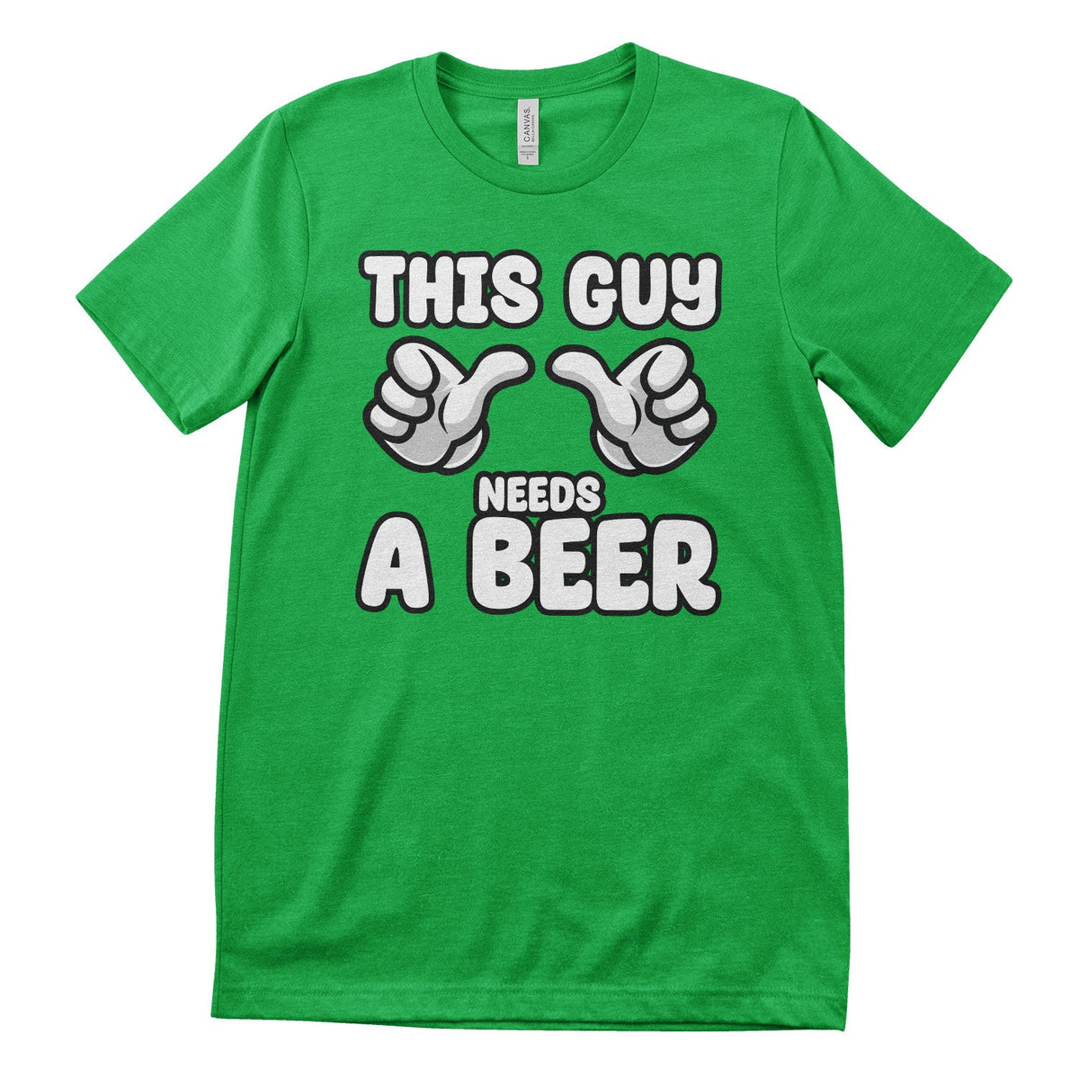 Cartoon Hands - This Guy Needs A Beer Tee – T-shirt