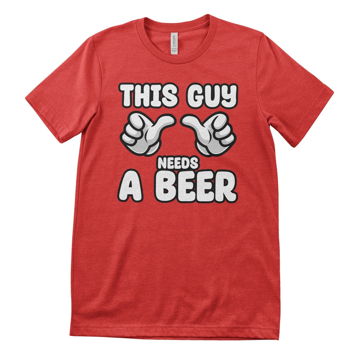 Cartoon Hands - This Guy Needs A Beer Tee – T-shirt