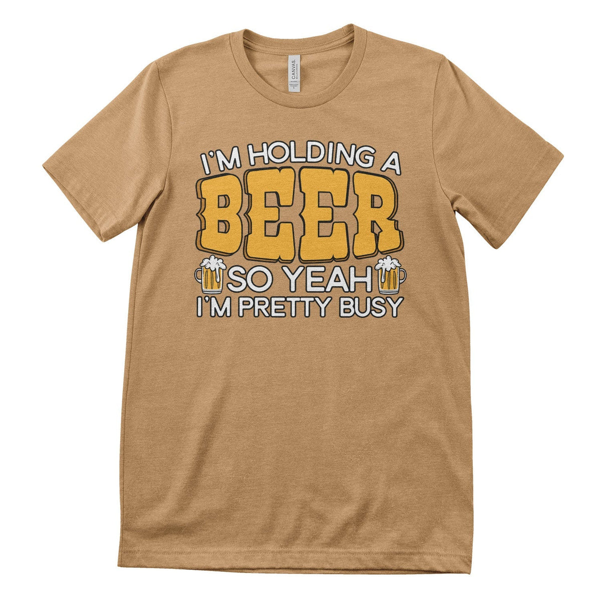 Busy Holding A Beer Tee – T-shirt