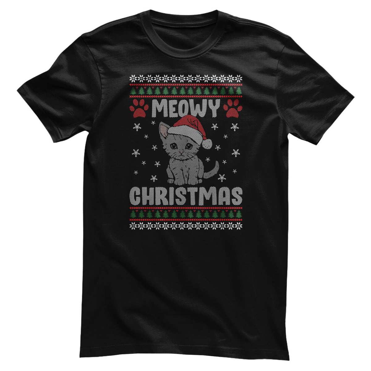 Meowy Christmas Tee – T-shirt