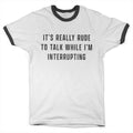 Rude To Talk Ringer Tee – T-shirt ringer