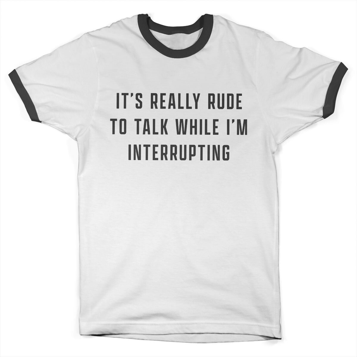 Rude To Talk Ringer Tee – T-shirt ringer
