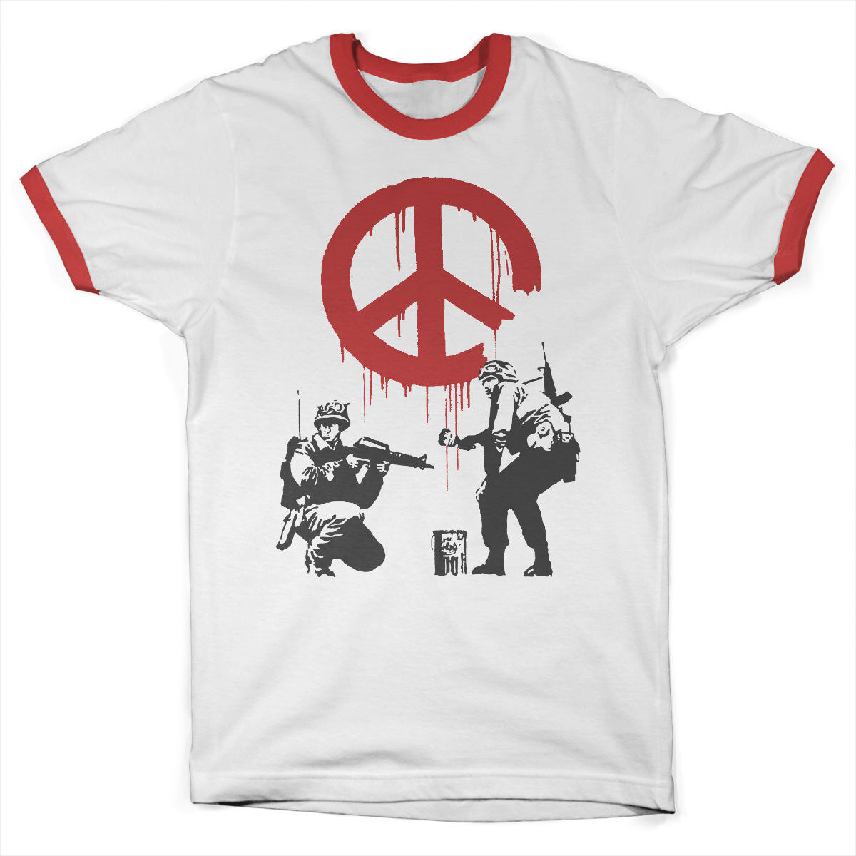 Soldiers Painting CND Sign Ringer Tee – T-shirt ringer